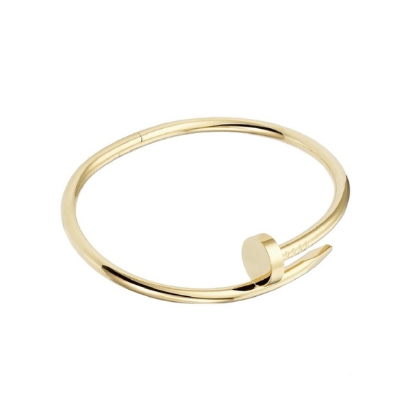 Generic Nail Cuff Bangle Bracelet in Gold - Picture 2 of 9